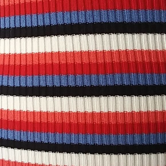 Zara Dress One Shoulder Mini Striped Stretchy Ribbed Body Con Summer Par… - Picture 10 of 16